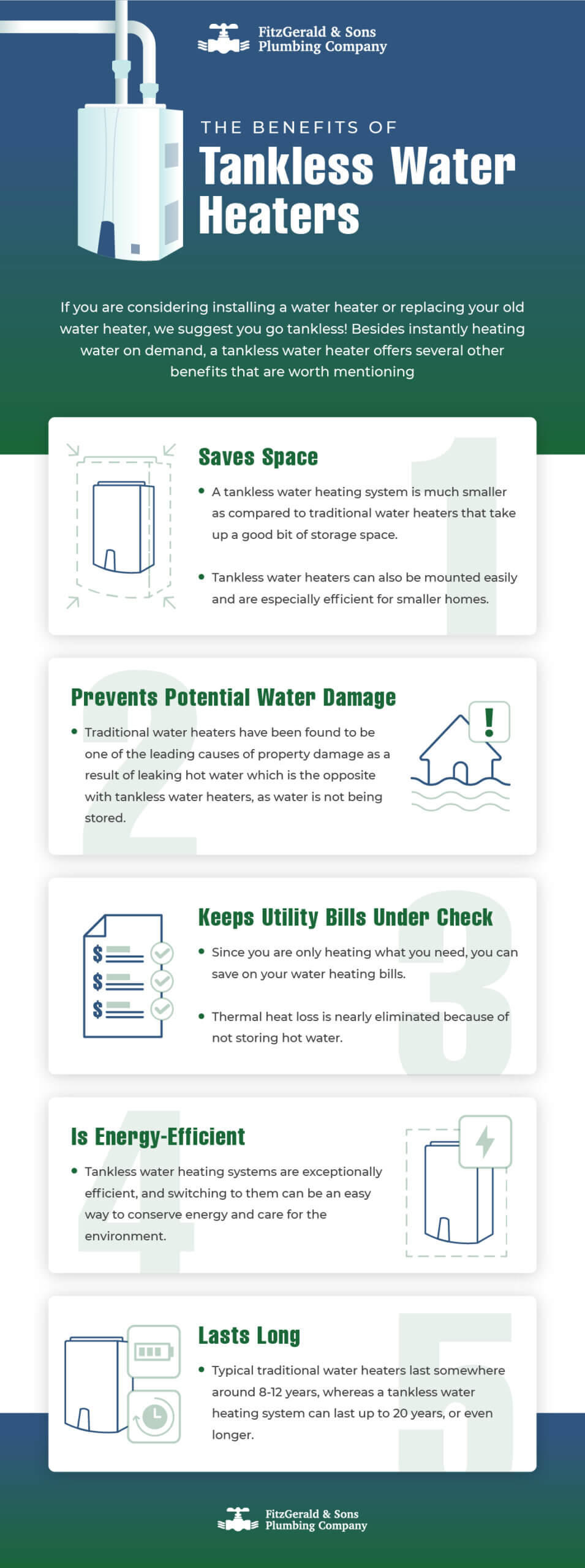 Infographics - The Benefits of Tankless Water Heaters